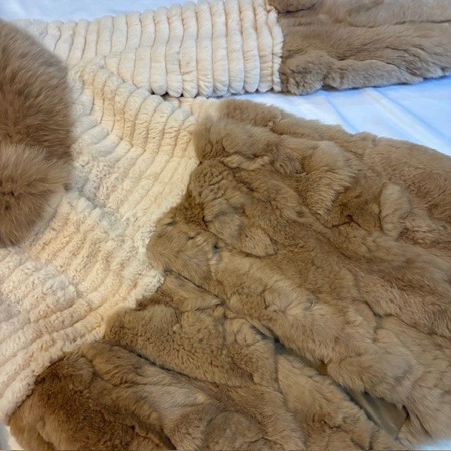 f shop リアルファーコート バイカラー レッキス×フォックス