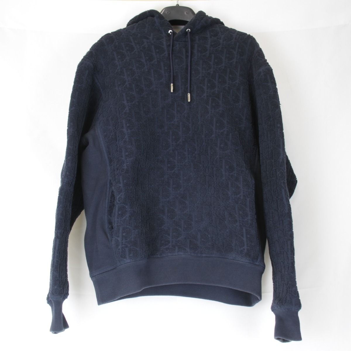 Dior ディオール オブリークコットンパーカー ダークネイビー ジャガード シンプル パイル メンズ ハイブランド