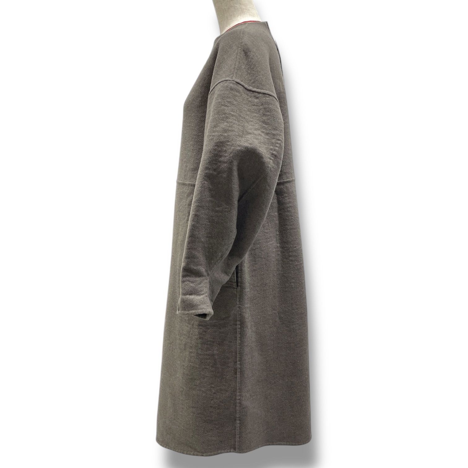 ヤ*ダ様 HYKE メルトンワンピース HYKE ハイク メルトンワンピース ロングワンピース アシンメトリー