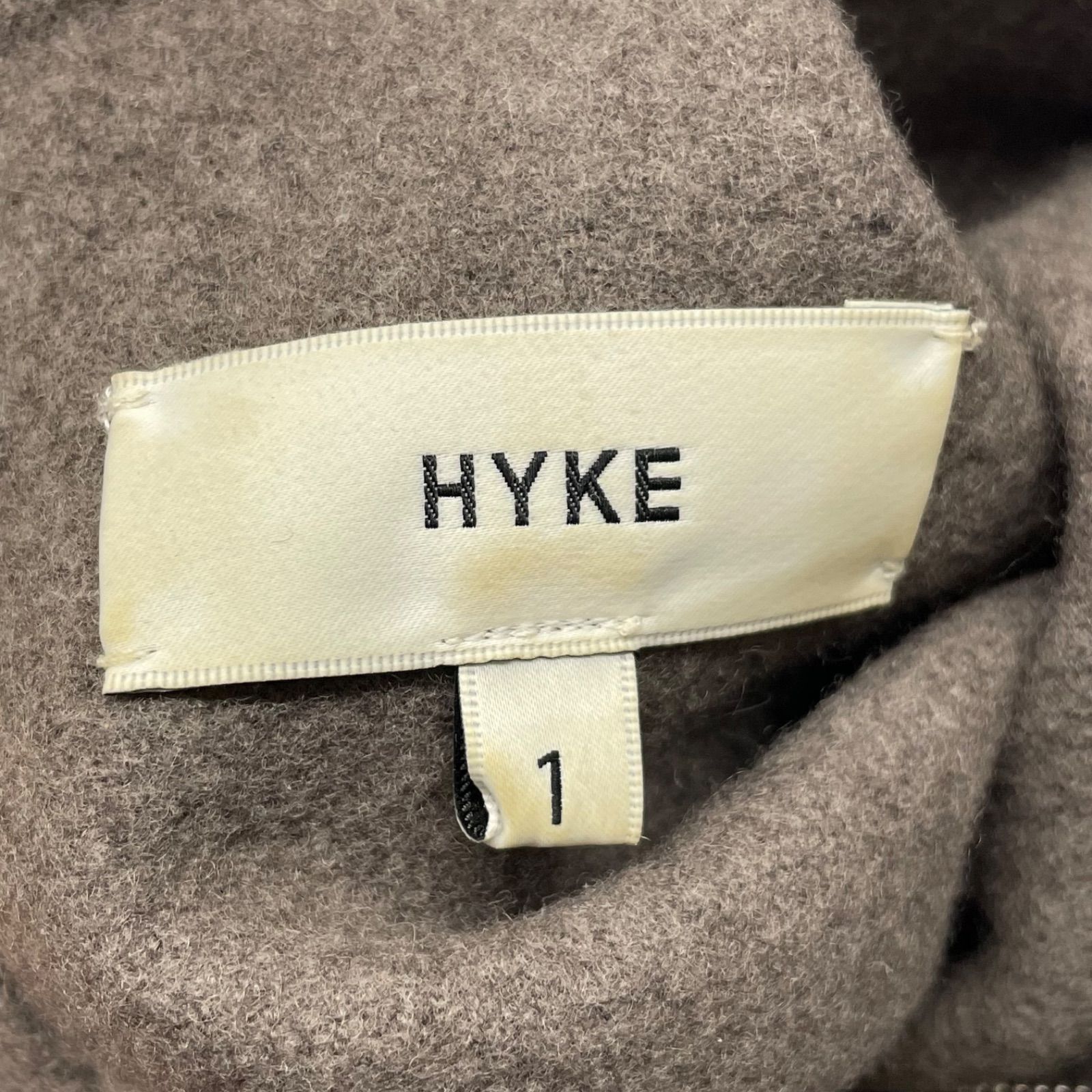 HYKE ハイク メルトンワンピース ロングワンピース アシンメトリー
