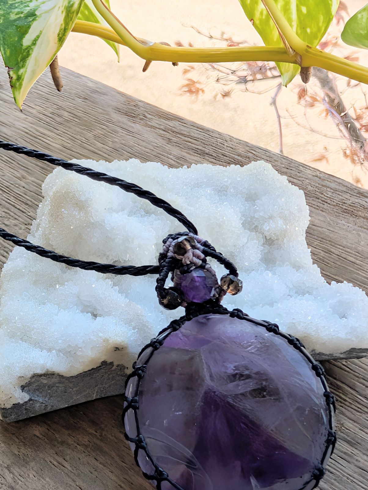 マクラメ編みネックレス 487