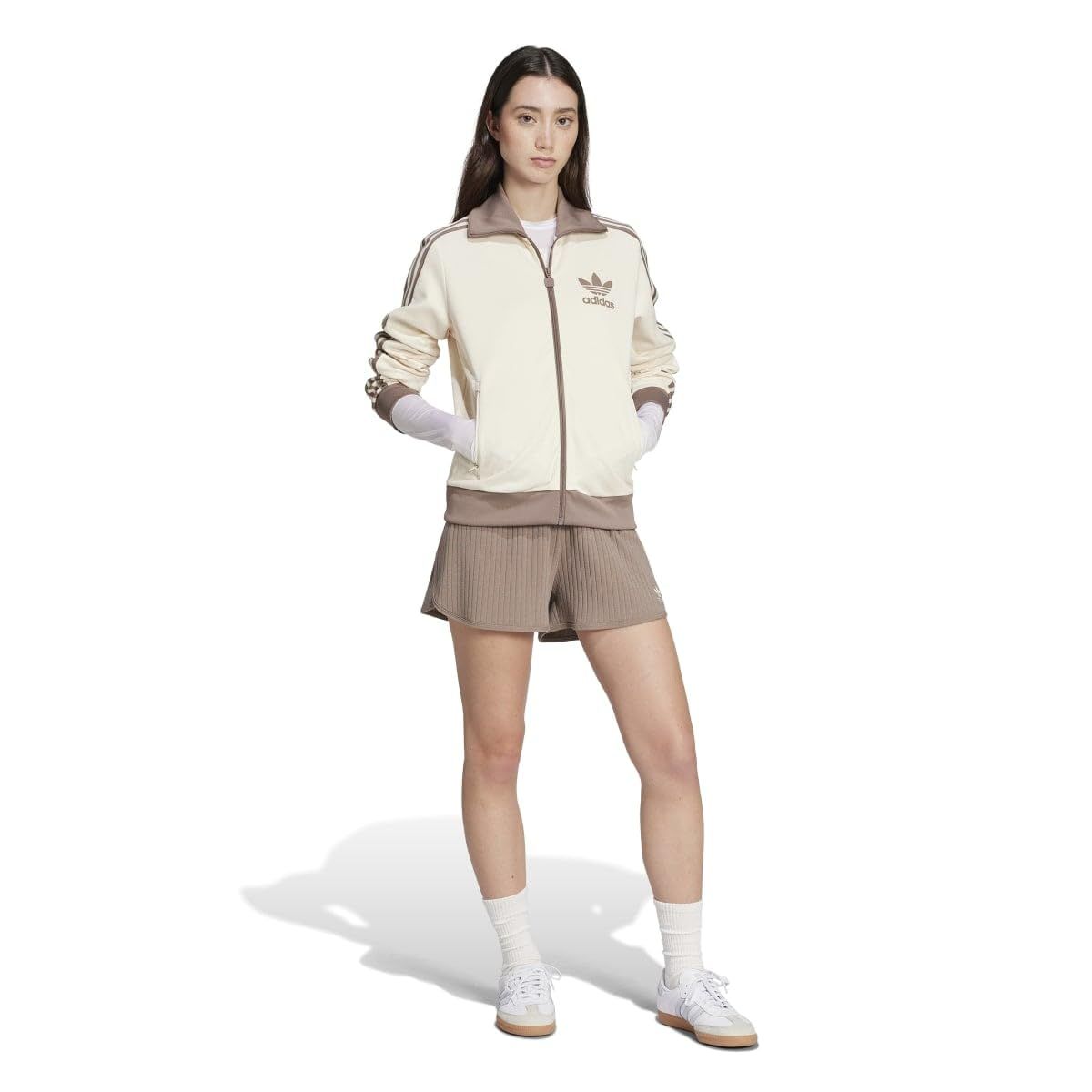 9374_1 adidas クラシックトラックトップ ワンダーホワイト/ブラウン adidas Originals/アディダスオリジナルス/クラシック トラックトップ