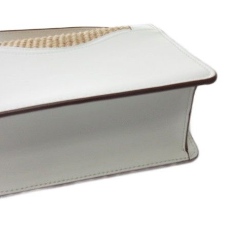 【中古】ノエージ NOESI 美品 PEGGY ラフィア ショルダーバッグ クロスボディ ホワイト ベージュ  レディース ノエージ NOESI 美品 PEGGY ラフィア ショルダーバッグ クロスボディ