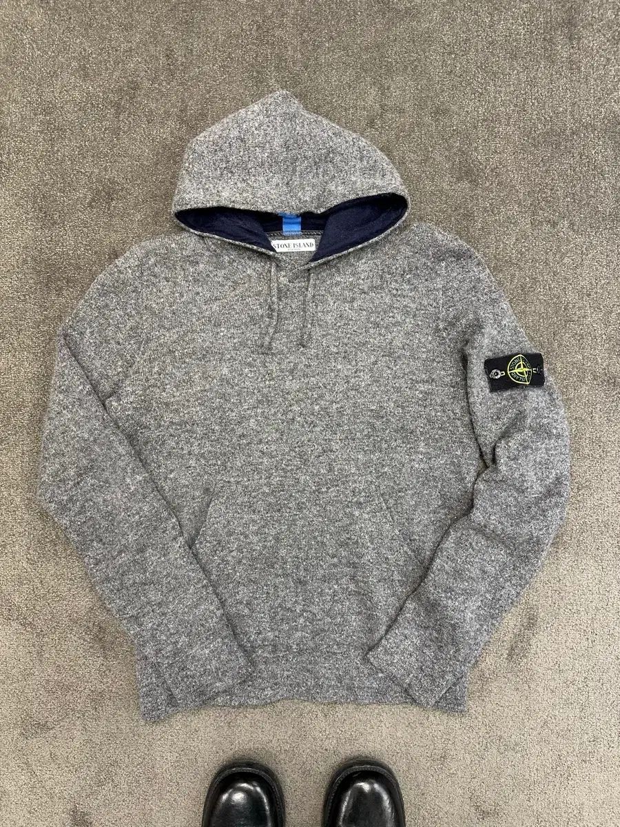 STONE ISLAND ストーンアイランド フード ニット L グレー - メルカリ