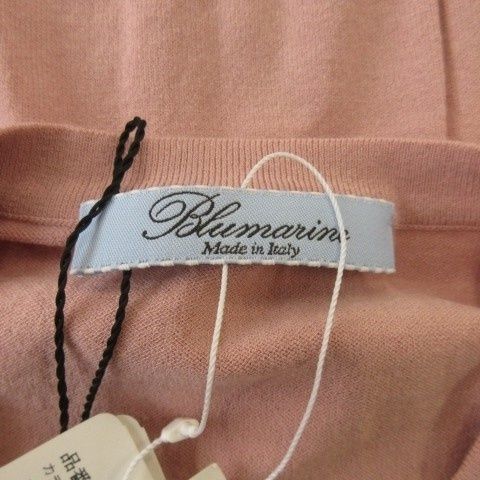 ブルマリン Blumarine カーディガン 38 M ピンク フリル 花柄