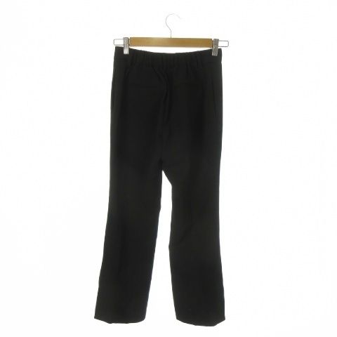 リジエール Lisiere FEMME スラックスパンツ ストレート アンクル 小さいサイズ 34 黒 ブラック サイドスリット AO 25 GY 99