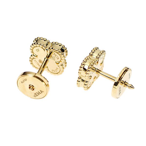  ヴァンクリーフ＆アーペル K 18 YG マザーオブパール シェル ピアス スウィートアルハンブラ セルビー ピアス(両耳用) アクセサリー