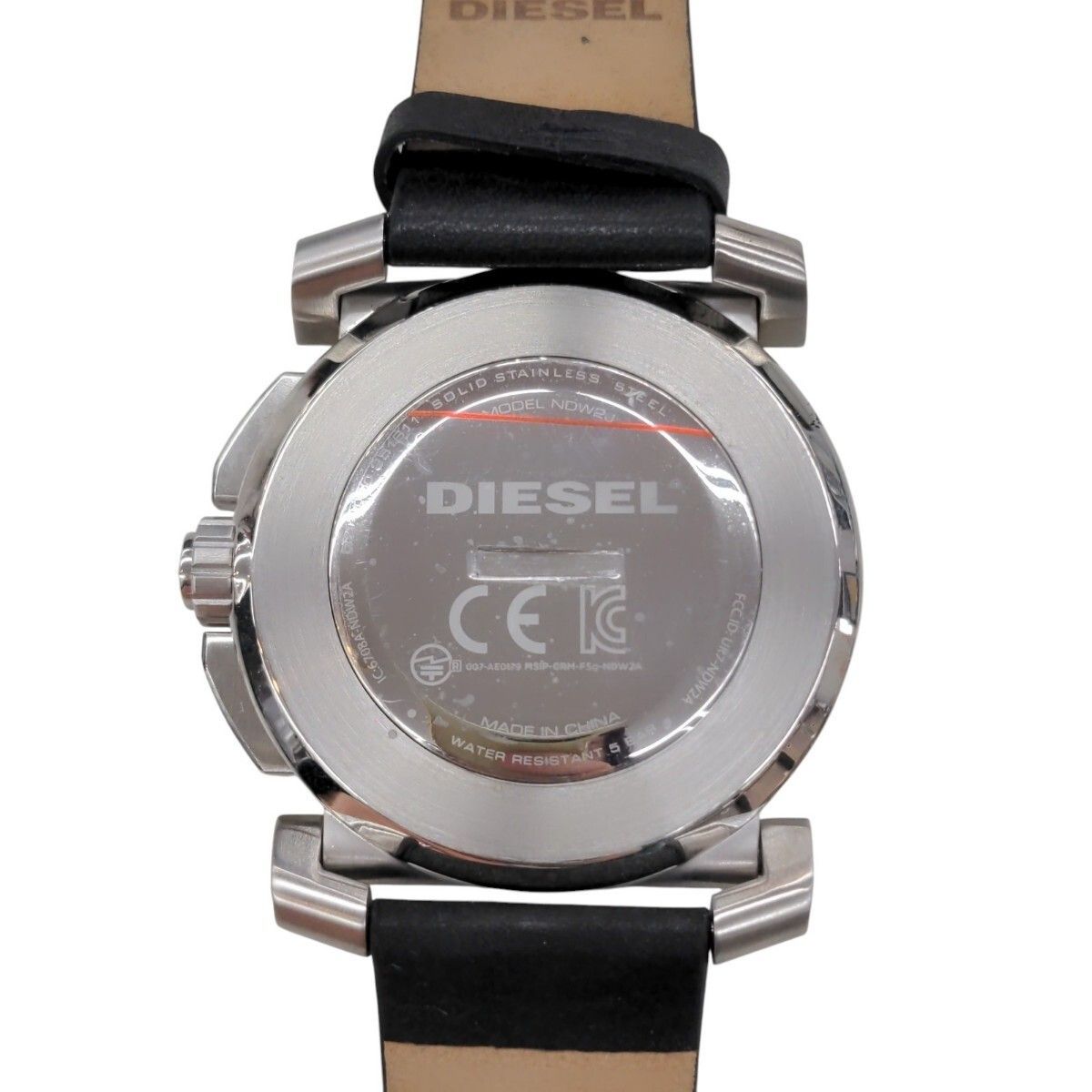 DIESEL ディーゼル DieselOn ハイブリッド スマート ウォッチ 腕時計 クォーツ ブラック文字盤 DZT 1000 アナログ 2針 レザーベルト