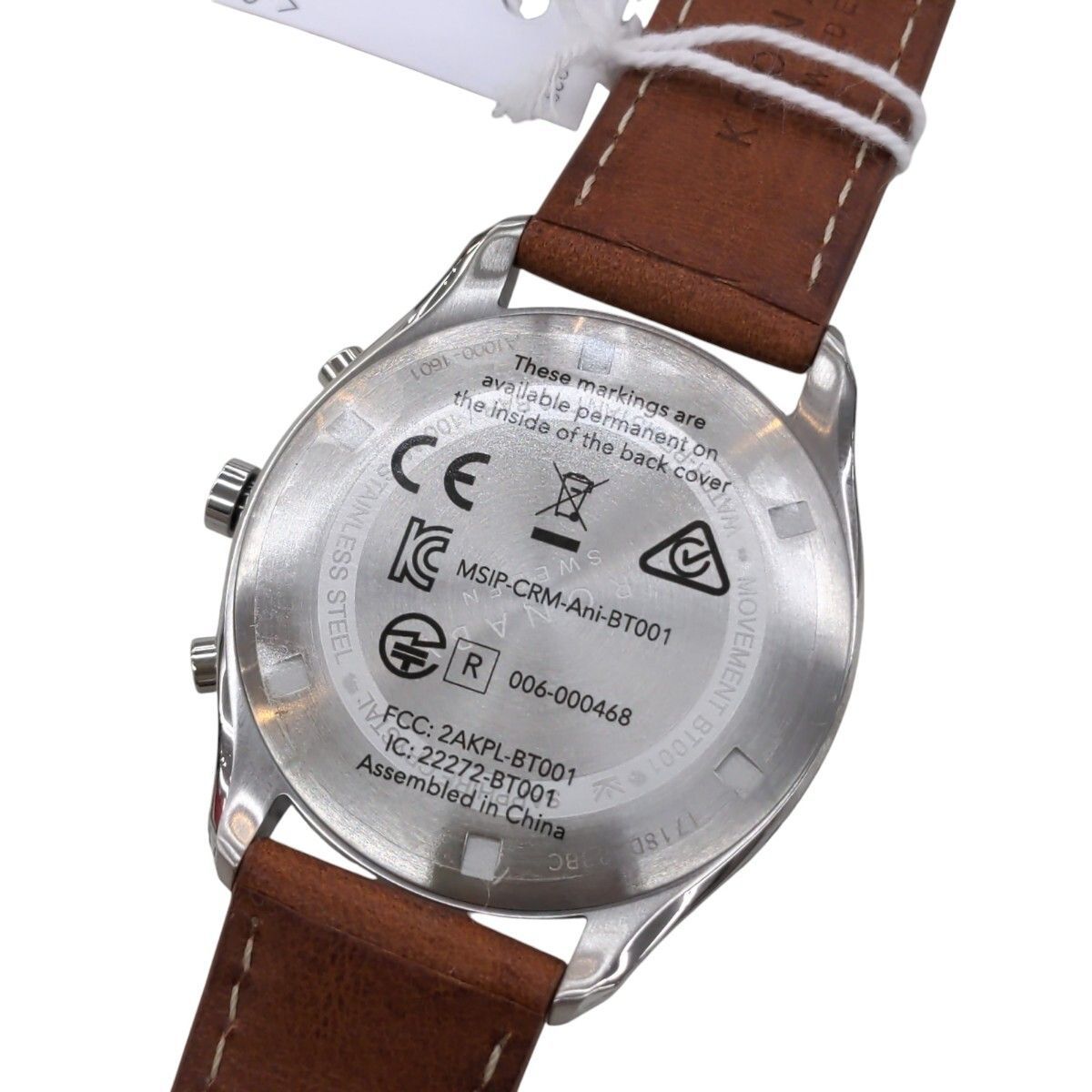 KRONABY SWEDEN クロナビー A 1000 1905 クォーツ腕時計 SEKEL セイケル アナログ スマートウォッチ 2針 黒文字盤 レザーベルト