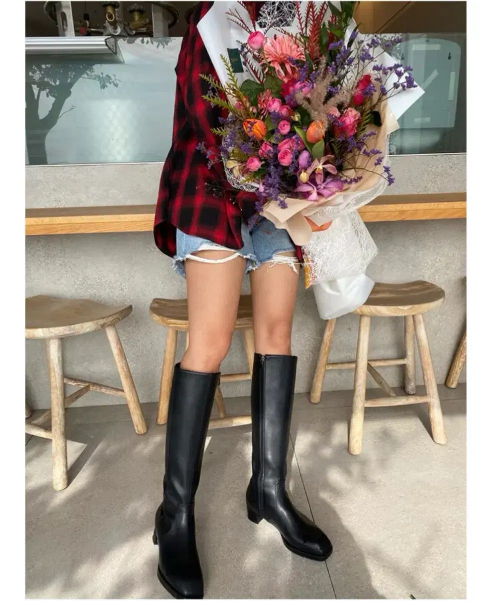  강자매 魔法のロングブーツ クリームアイボリー 235 その他 ブーツ