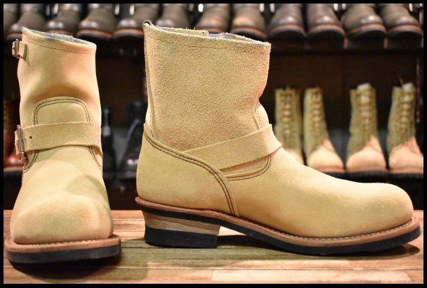9.5 D 14年 レッドウィング 2965 ショート スエードエンジニア ホーソーンアビレーンラフアウト スチール redwing FL 013