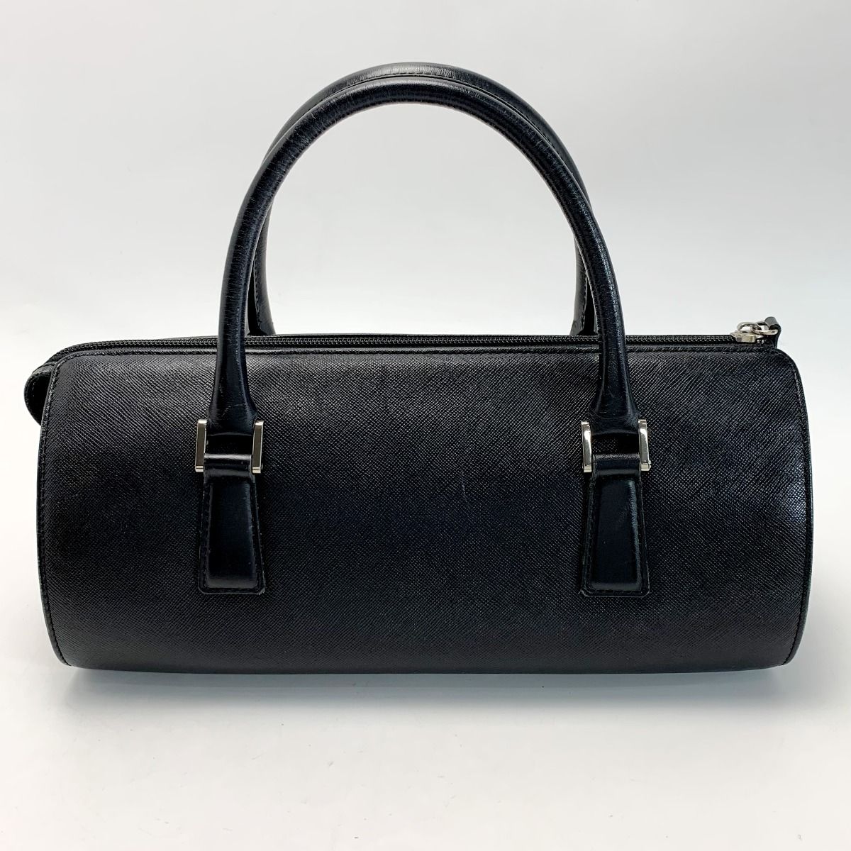 BURBERRY バーバリー レザー ブラック ミニボストンバッグ ドラム型