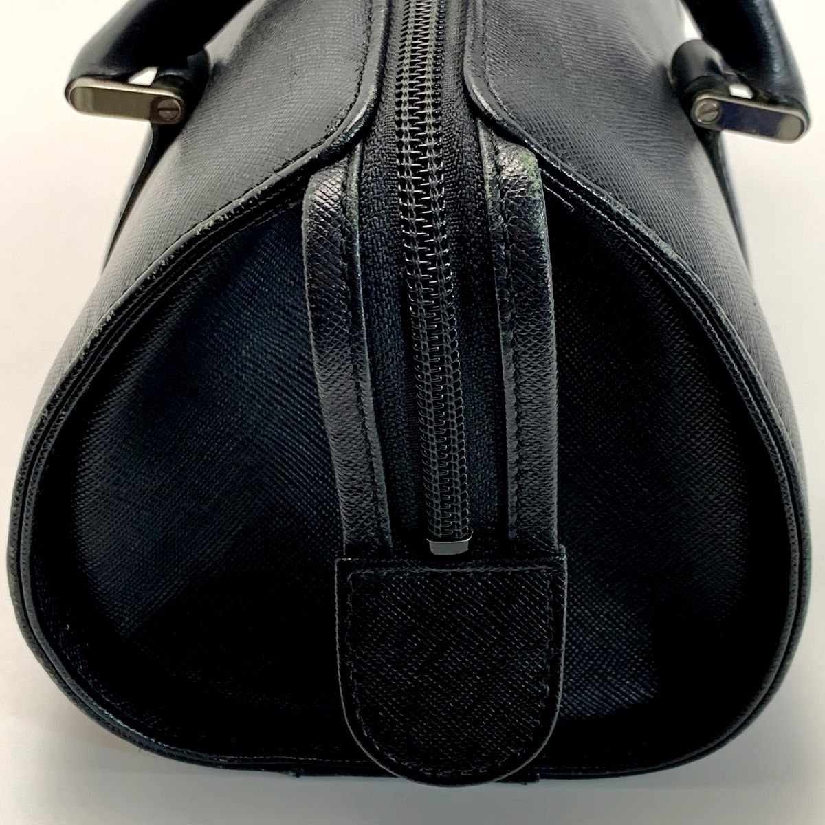 BURBERRY バーバリー レザー ブラック ミニボストンバッグ ドラム型