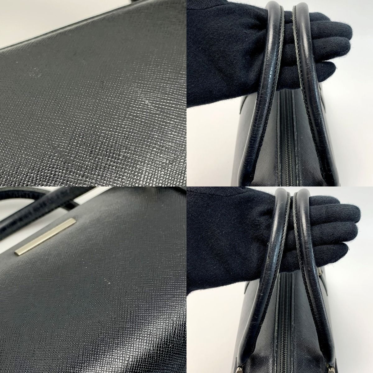 BURBERRY バーバリー レザー ブラック ミニボストンバッグ ドラム型