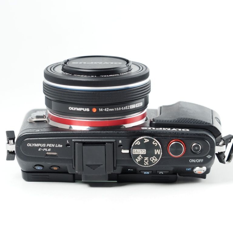  OLYMPUS ミラーレス一眼 PEN Lite E PL 6 EZダブルズームキット ブラック BLK 14085 ミラーレス一眼 デジタルカメラ