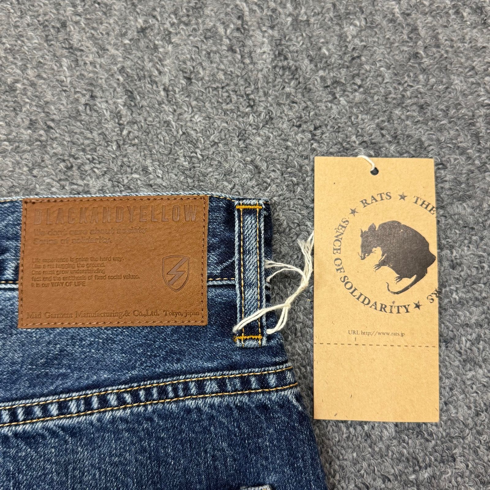 参考上代42900円 未使用 RATS 25SS VINTAGE WASH DENIM PANTS 