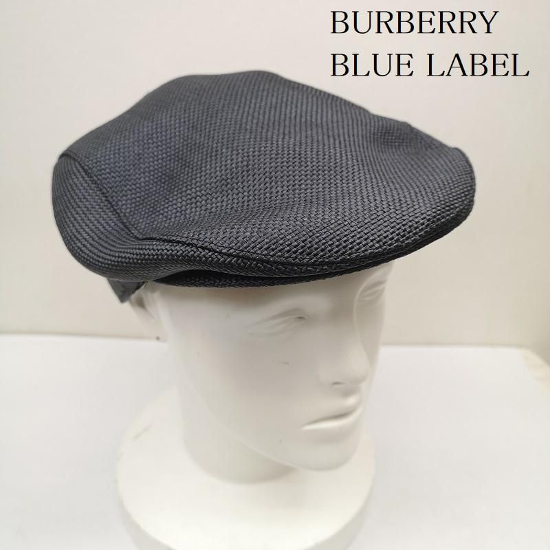 バーバリー・ブルーレーベル キャスケット ハンチング ロゴ メンズ