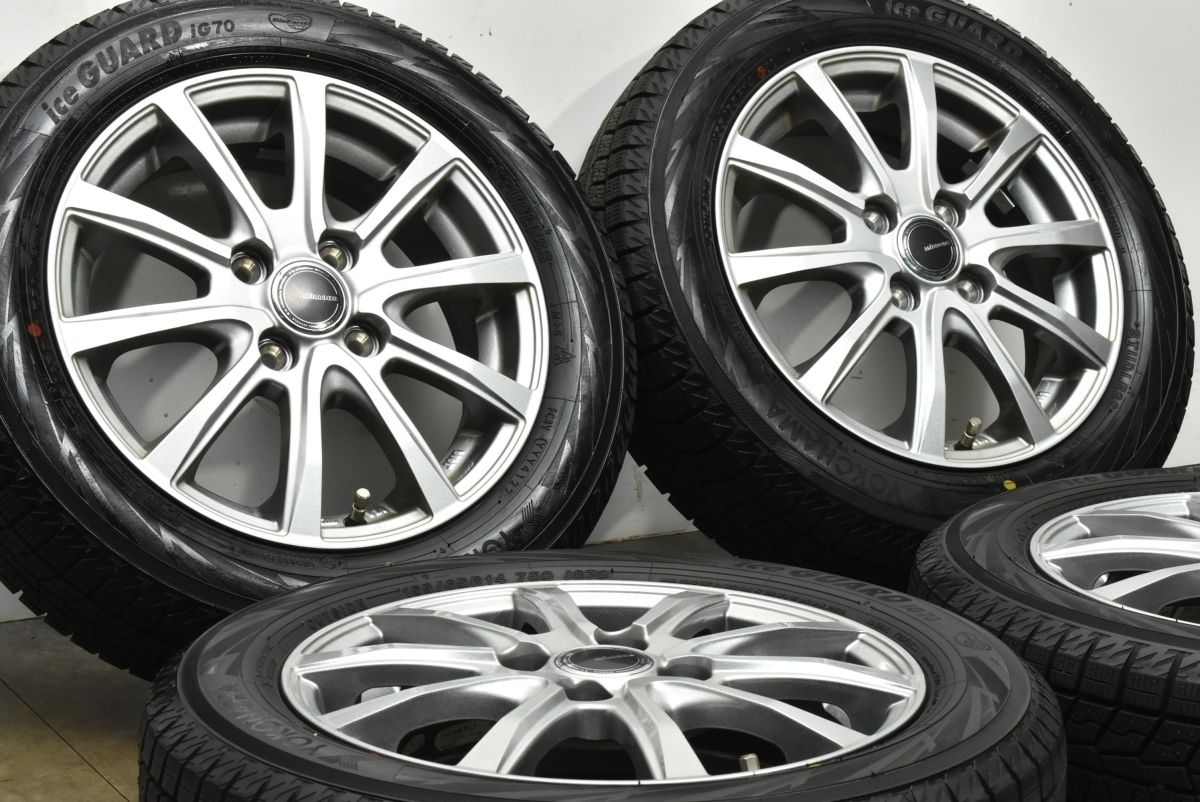 バリ溝 ミルアス 14 in 4 5 J 45 PCD 100 ヨコハマ アイスガード iG 70 155 65 R N BOX デイズ アルト ワゴンR ムーブ タント