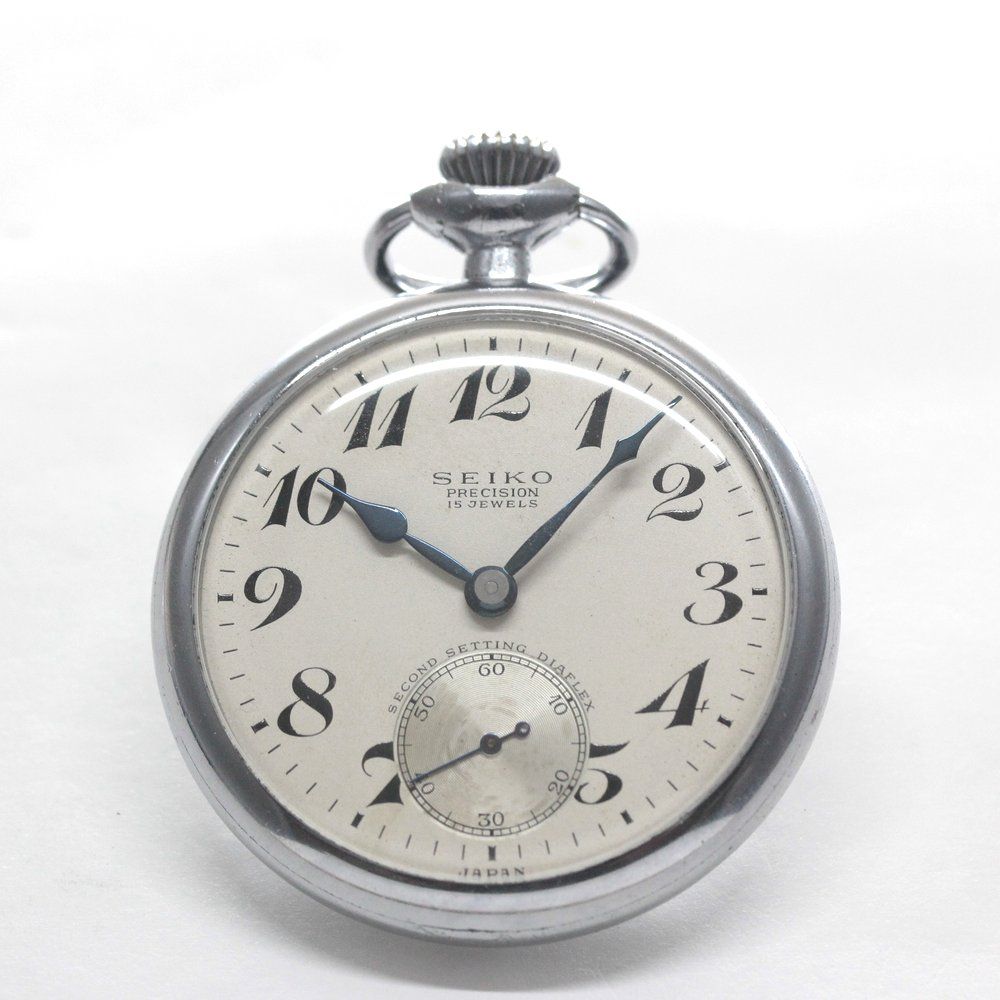 昭和35年の19セイコー鉄道時計 15石 秒針止め機能 絶版時計 19 seiko-1328