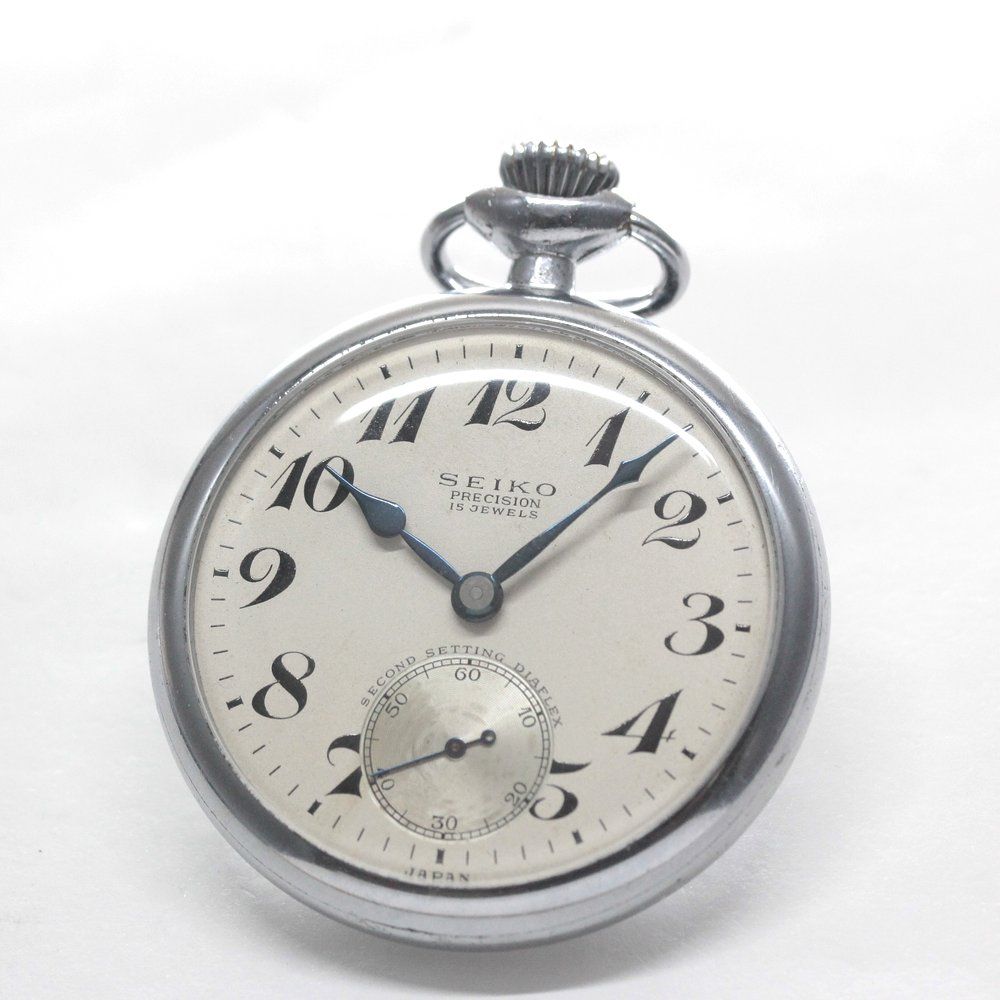 昭和35年の19セイコー鉄道時計 15石 秒針止め機能 絶版時計 19 seiko-1328