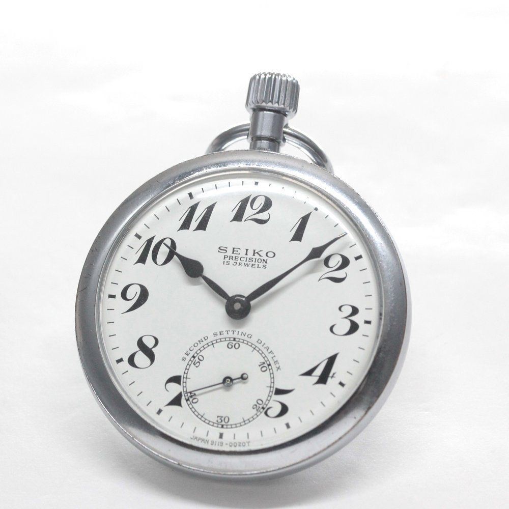昭和45年の19セイコー鉄道時計 15石 秒針止め機能 絶版時計 19 seiko-1329