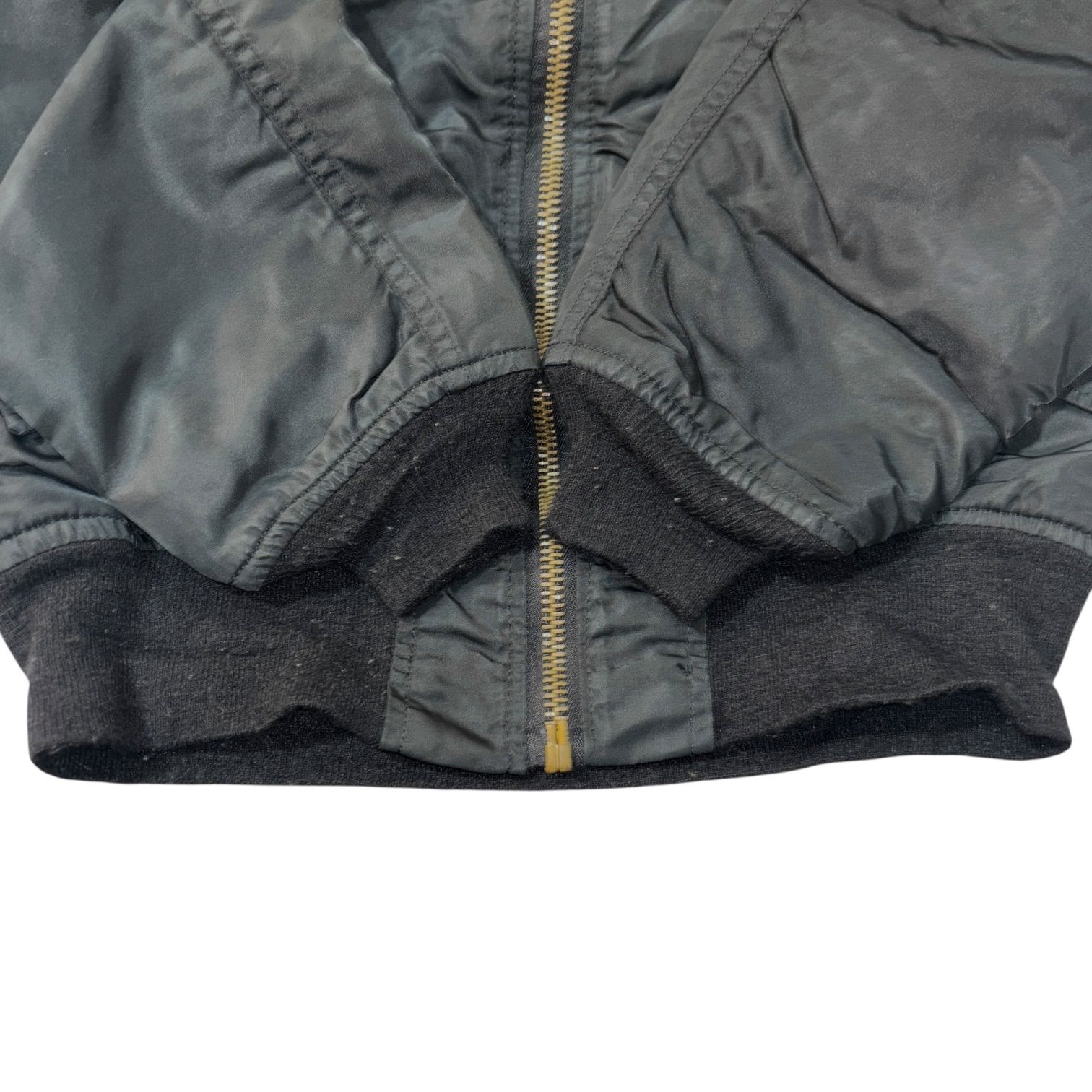 80s USA製 ALPHA MA-1 REVERSIBLE JKT S ブラック オレンジ アルファ