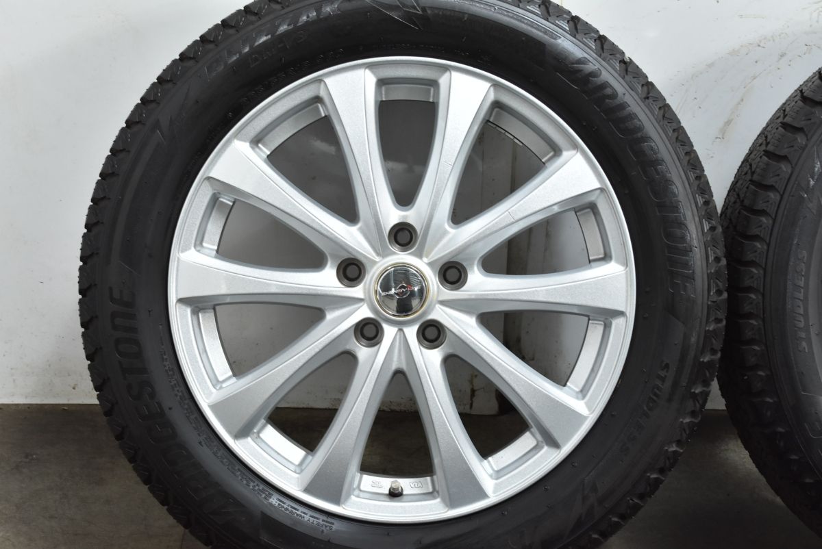  バリ溝 エナジーライン 18 in 7 J 55 PCD 114 3 ハブ64 mm ブリザックDM V 225 R ZR クロストレック SK SL フォレスター レイバック 18インチ タイヤ ホイールセット