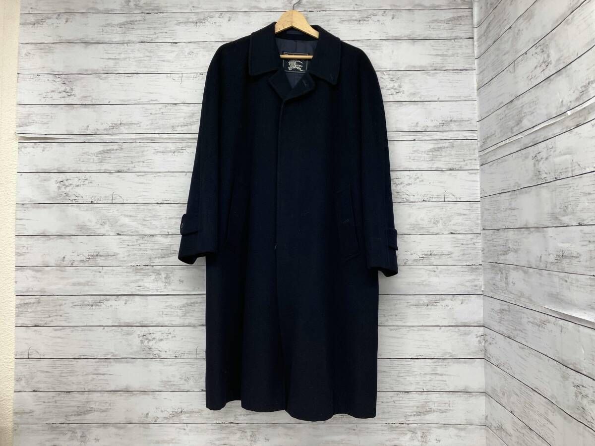 Burberrys／ウールコート／カシミヤブランド／ネイビー／サイズ表記