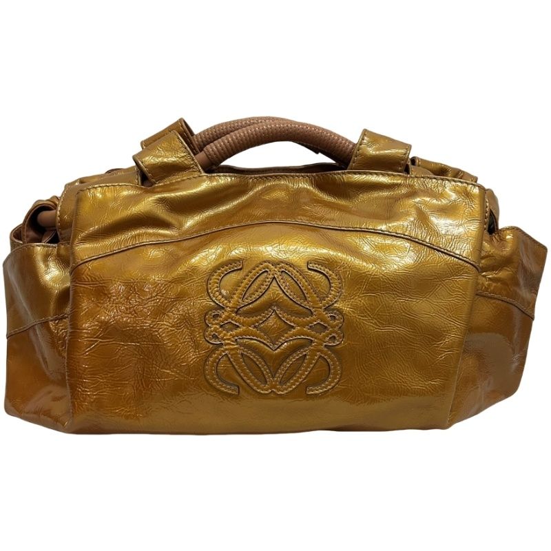 LOEWE ロエベ アナグラム ナッパアイレ ゴールド パテント(エナメル