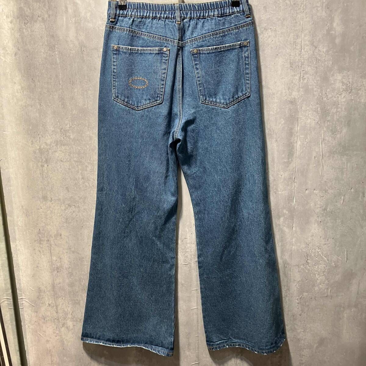 AFB STUDS DAMAGED BAGGY PANTS サイズ L 注文 インディゴブルー