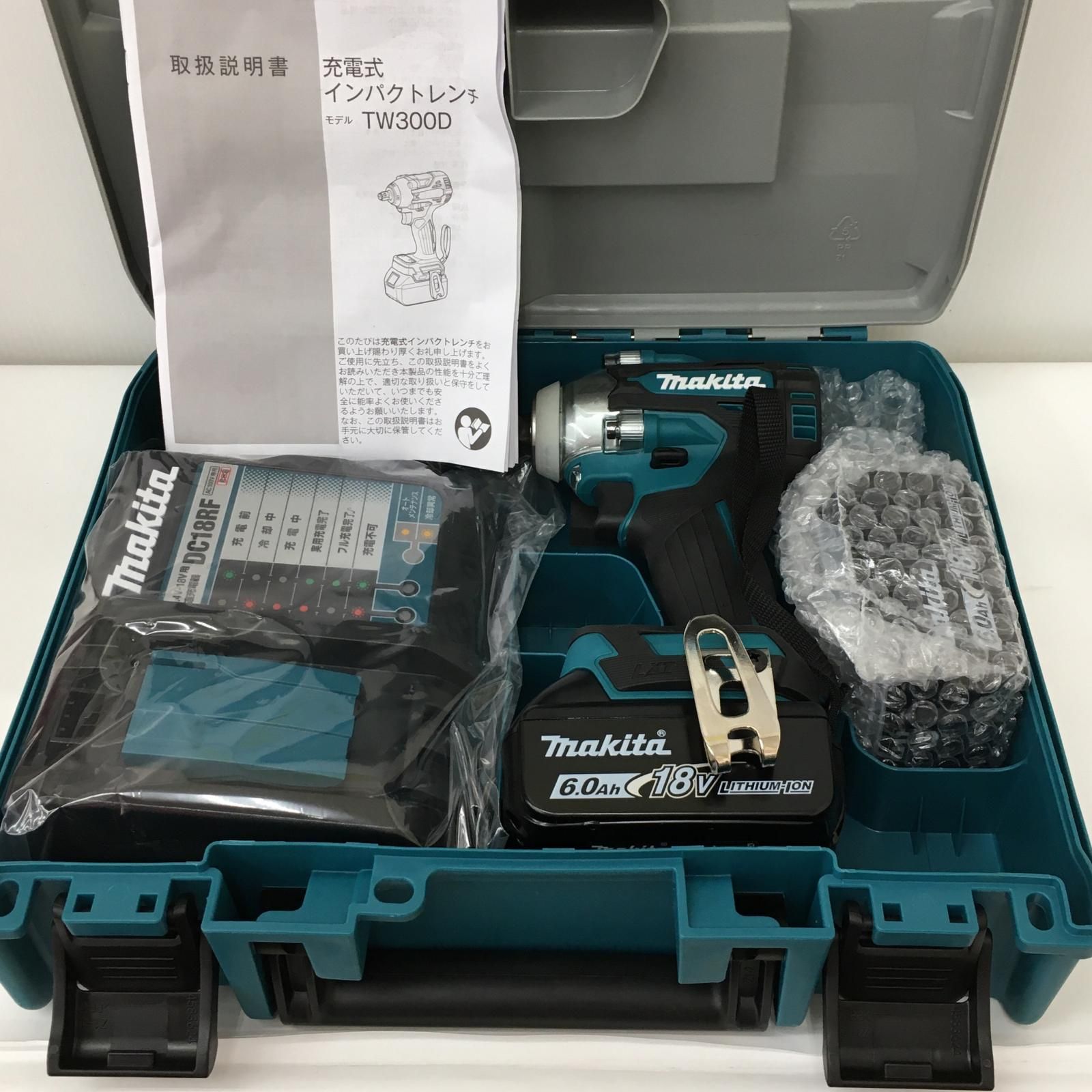 MAKITA マキタ 18 V 充電式インパクトレンチ 6 Ah バッテリ2本 充電器 ケース付