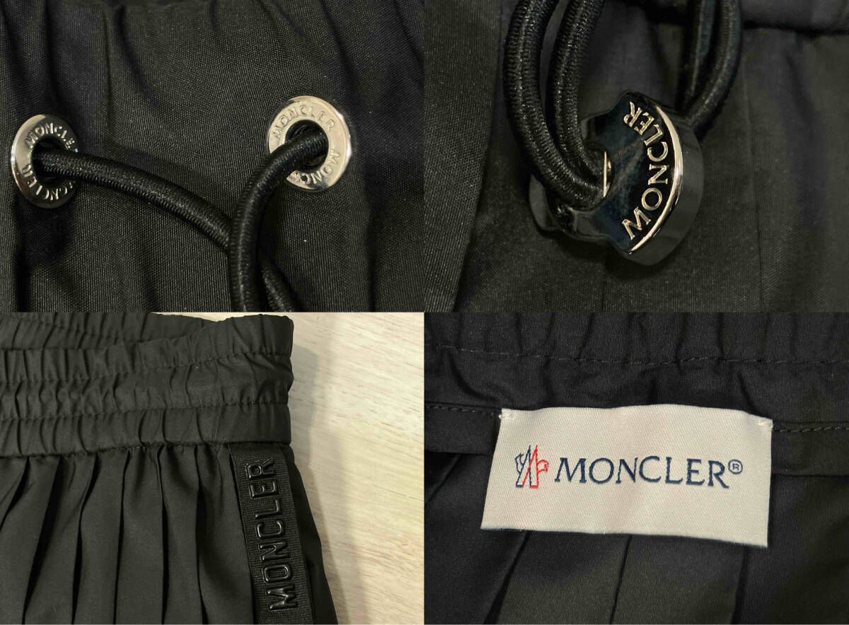  MONCLER スカート プリーツ ブラック✕ホワイト モンクレール その他 小物