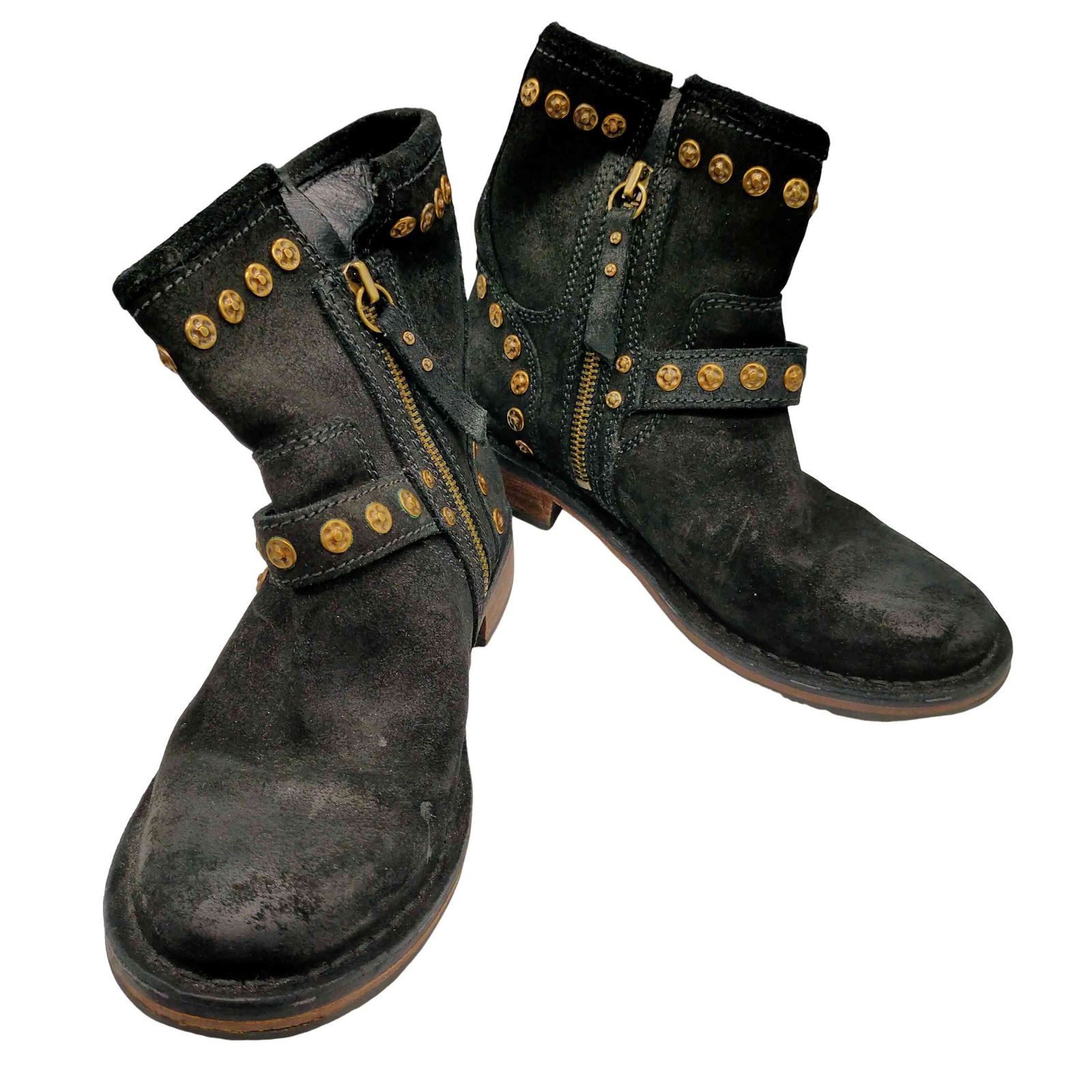 アグ UGG FABRIZIA STUDS ロゴ 型押し スタッズ スウェード サイド