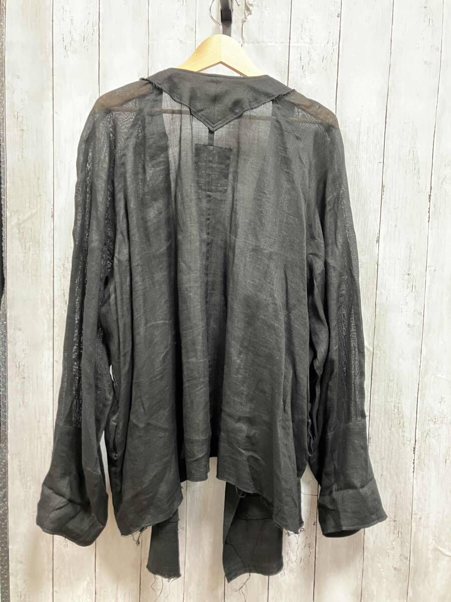 Y s その他ジャケット 09 AM 2-C 01-322 LINEN リネン カットオフデザイン BLACK ARCHIVE UNI SEX ワイズ