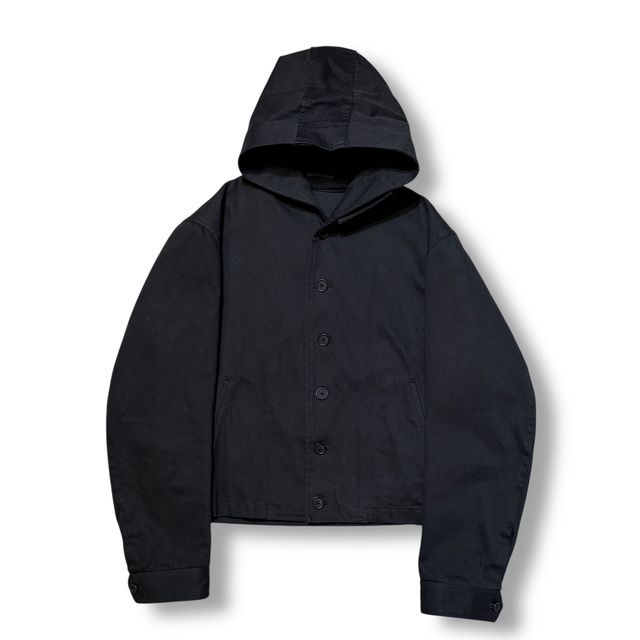 16 AW YOHJI POUR HOMME フーデッドカバーオールワークジャケット HR-Y 03-030 サイズ2 ブラック ヨウジヤマモトプールオム