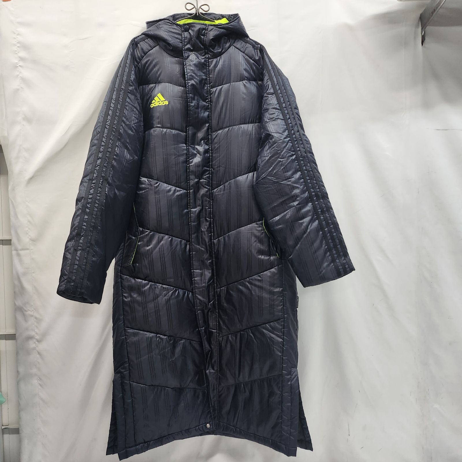 アディダス　CLIMAPROOF　ベンチコート adidas ベンチコート ダウン ロング CLIMAPROOF サイズO ネイビー系