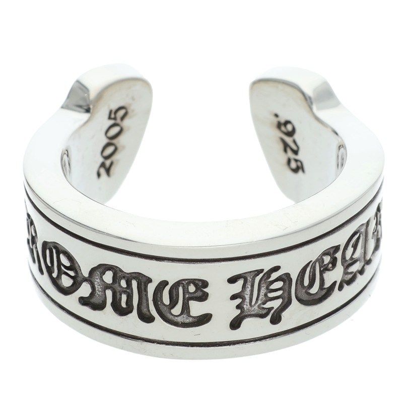 クロムハーツ LG SCROLL LABEL/ラージスクロールラベル シルバーリング