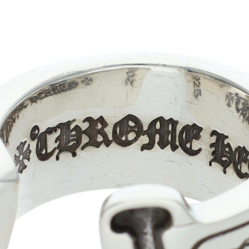  クロムハーツ LG SCROLL LABEL ラージスクロールラベル シルバーリング メンズ 23 5号 リング 指輪 アクセサリー