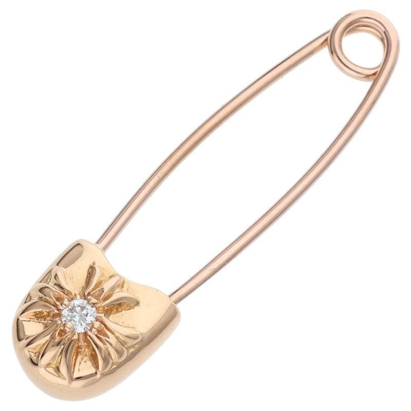 クロムハーツ 22K SAFETY PIN S 1DIA/22Kスモールセーフティピン 1