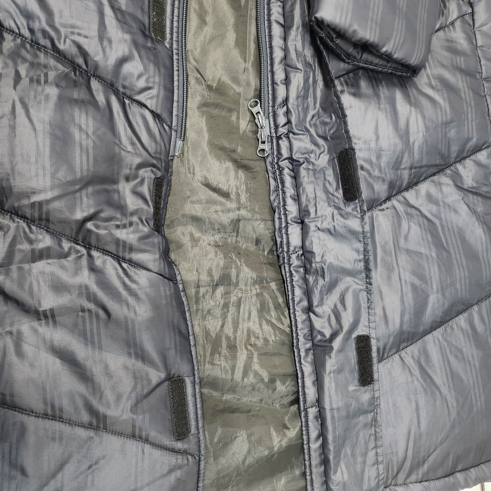adidas ベンチコート ダウン ロング CLIMAPROOF サイズO ネイビー系 