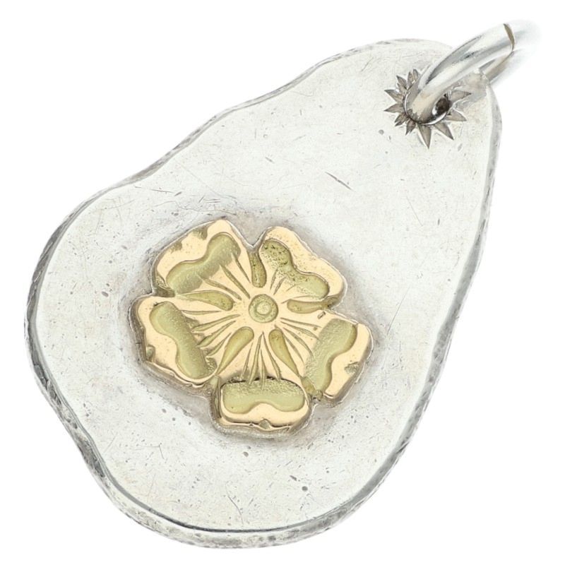 ゴローズ オールドローズ付き印台メタル ネックレストップ メンズ