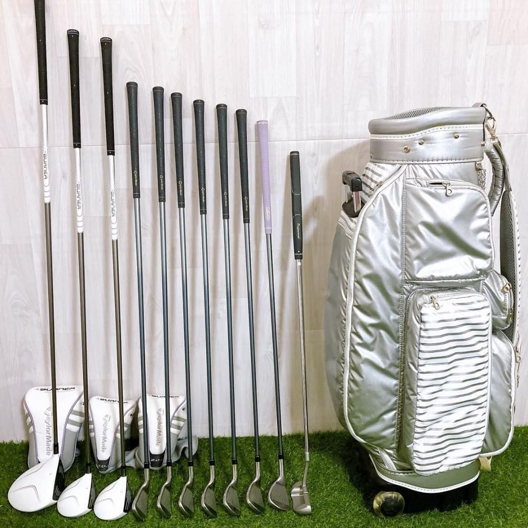 テーラーメイド バーナー レディース ゴルフクラブセット 初心者　アディダス テーラーメイド バーナー レディースゴルフセット 11本 初心者 L