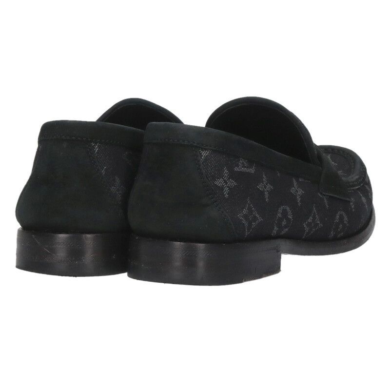 モノグラムデニムローファーシューズ