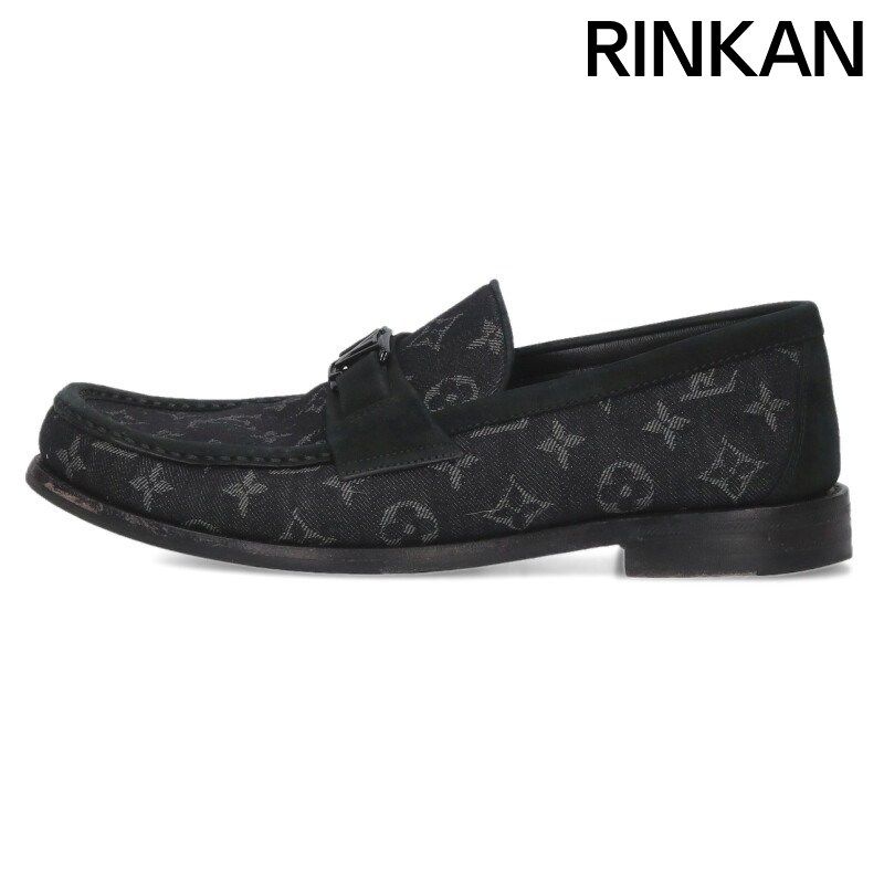 ルイヴィトン メジャー モノグラムデニムローファーシューズ メンズ 7 5