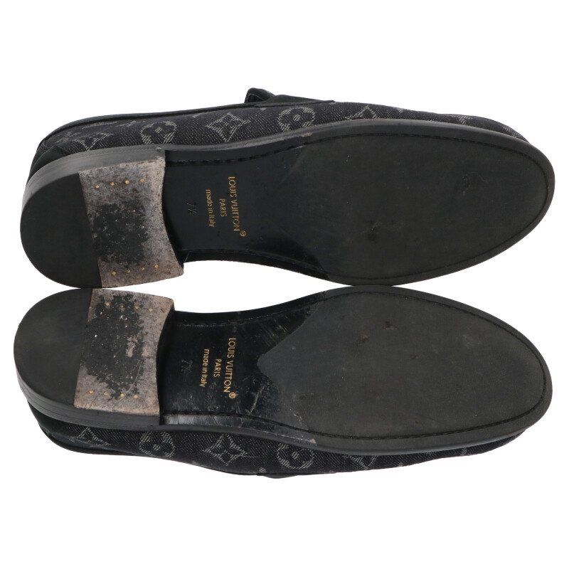  ルイヴィトン メジャー モノグラムデニムローファーシューズ メンズ 7 5 その他 靴