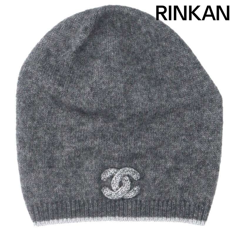 シャネル ココマークカシミヤニット帽子 レディース