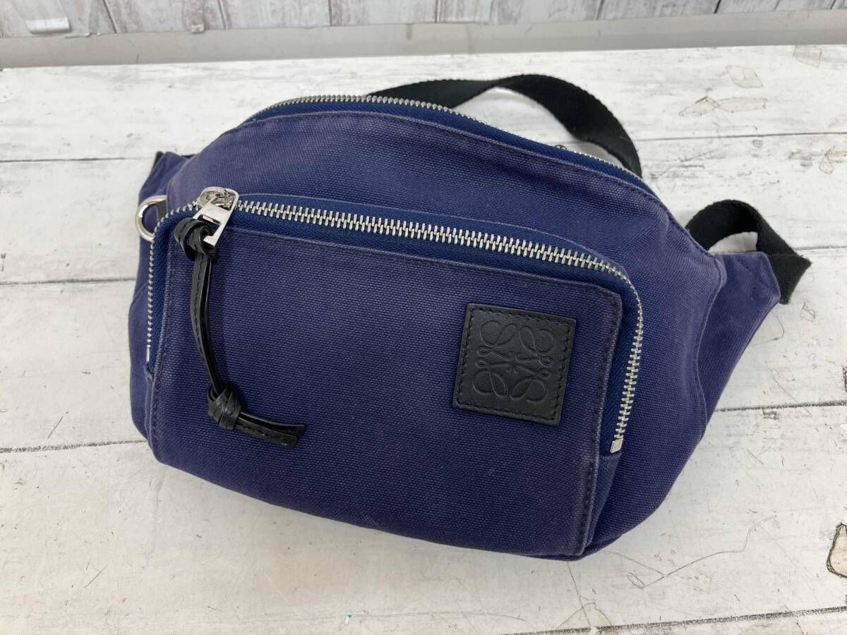 LOEWE|102103|ボディバッグ|ネイビー|キャンバス