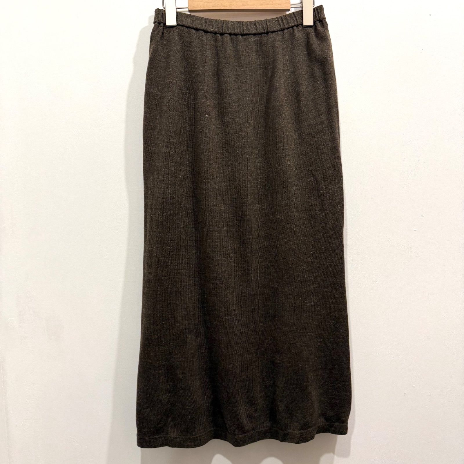 慈雨 ニットスカート デザインニット ブラウン系 センソユニコ サイズ