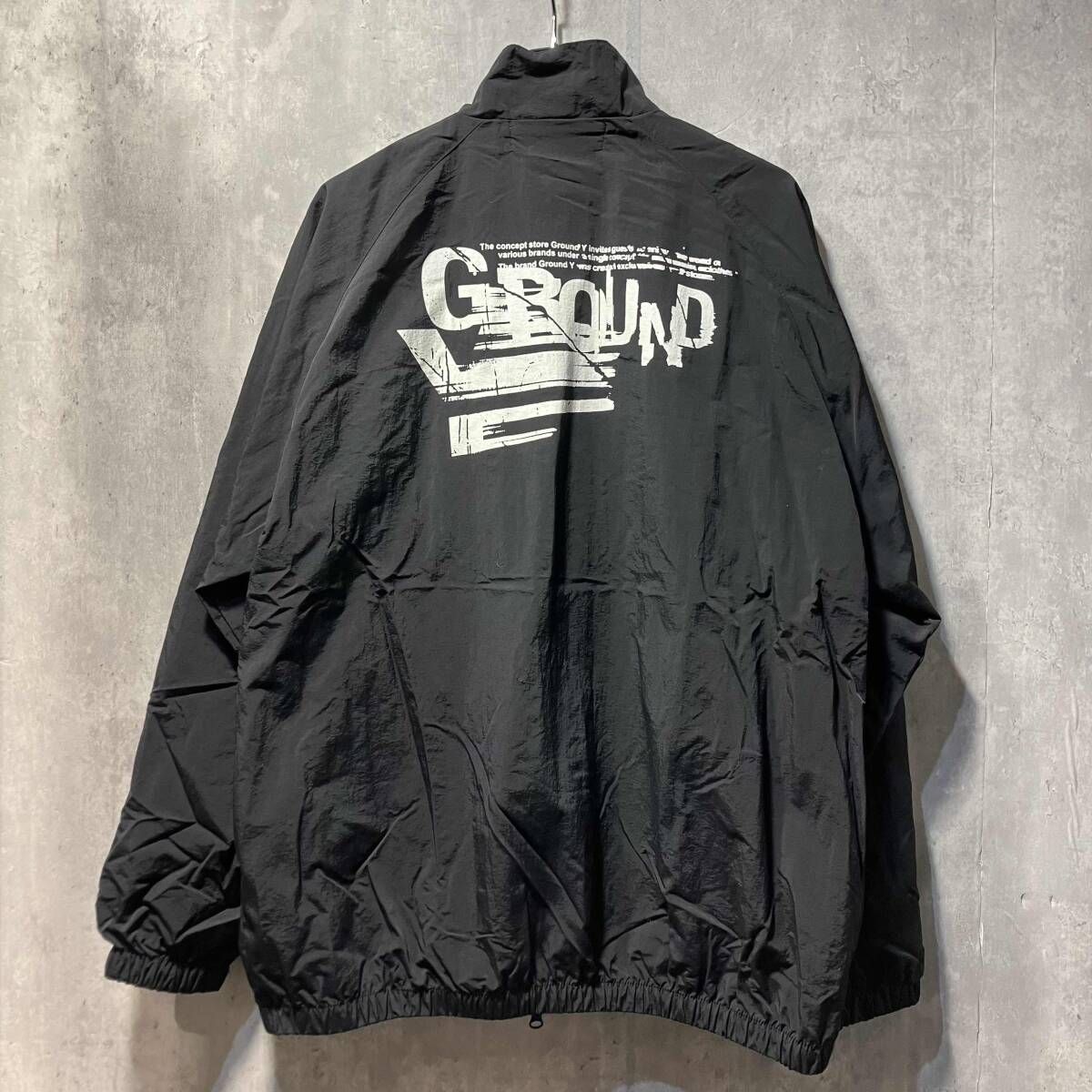 ground Y プルゾン GROUND Y logo print blouson black jacket size3 ロゴプリント