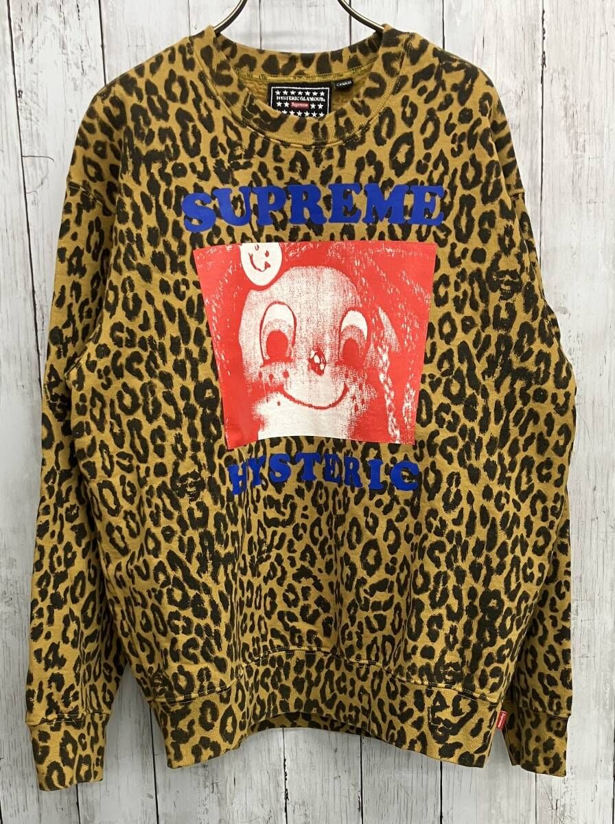 Supreme × HYSTERIC GLAMOUR Crewneck Leopard Print シュプリーム ヒステリックグラマー クルーネック スウェット レオパード size S